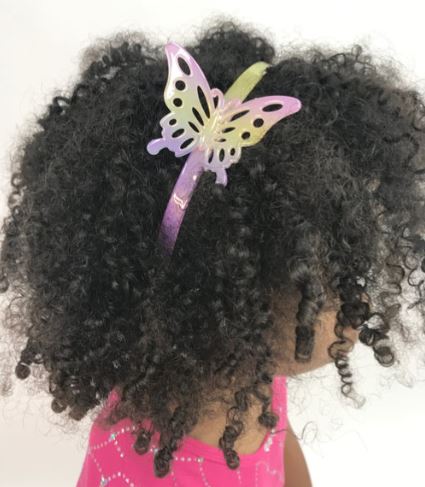 Pink Poppy - Pastel Iridescent Butterfly Headband