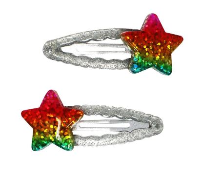 Pink Poppy - Rainbow Star Sparkley Hair Clip
