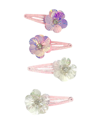 Pink Poppy Hair Clips: Mermaid Flower