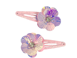 Pink Poppy Hair Clips: Mermaid Flower