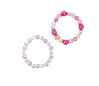 Pink Poppy Bracelet Set: Mermaid Pearl