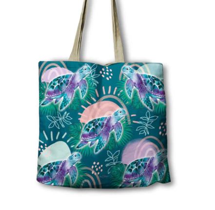 Lisa Pollock Shopping Bag - Turtle