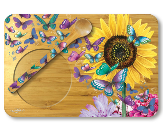 Lisa Pollock Tea Time Tray - Sunny Butterflies