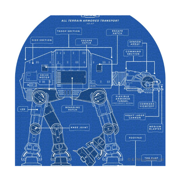 Star Wars AT-AT Double-Sided Jigsaw Puzzle