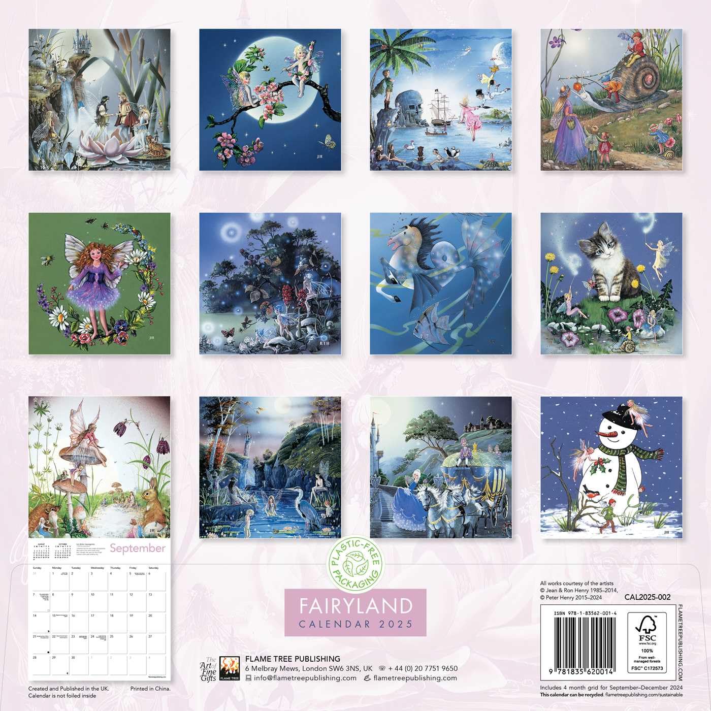 2025 Fairyland by Jean & Ron Henry Wall Calendar 