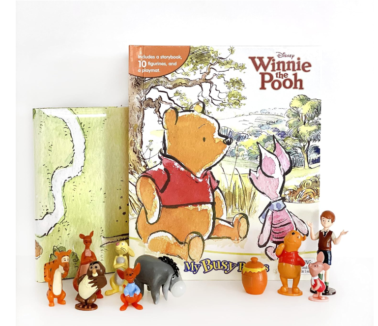 Disney Winnie the Pooh Classic My Busy Books - 10 Figurines and a Playmat