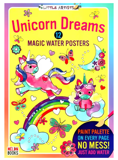 Magic Water Posters Unicorn Dreams Colouring Book